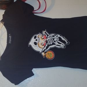 Sourpuss Clothing Skeleton Kewpie tee